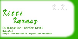 kitti karasz business card
